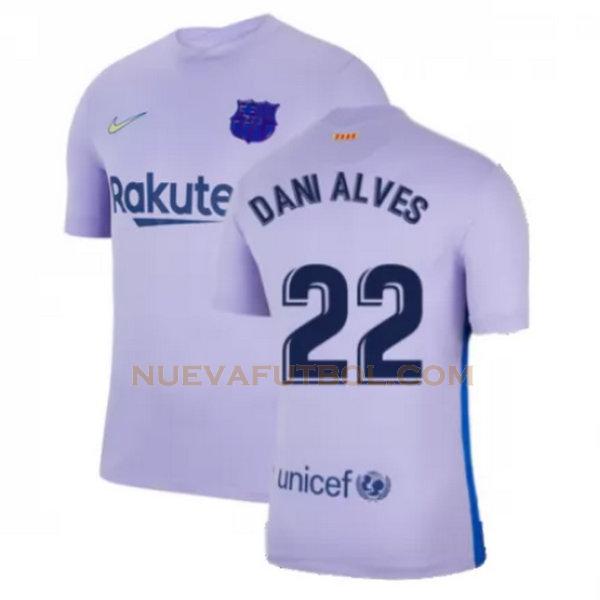 segunda camiseta dani alves 22 barcelona 2021 2022 amarillo hombre