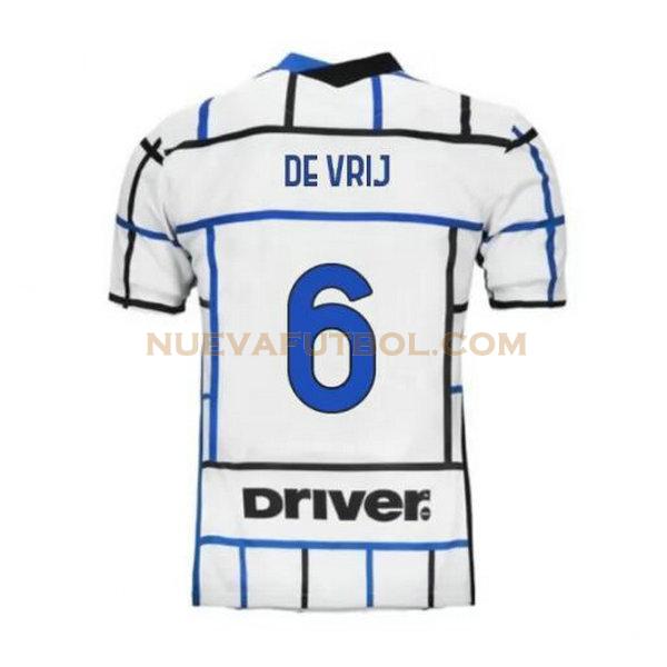 segunda camiseta de vrij 6 inter milan 2020-2021 hombre