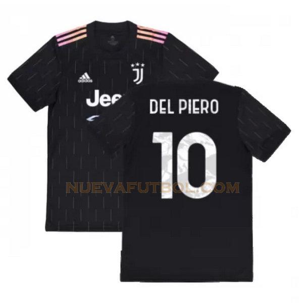 segunda camiseta del piero 10 juventus 2021 2022 negro hombre