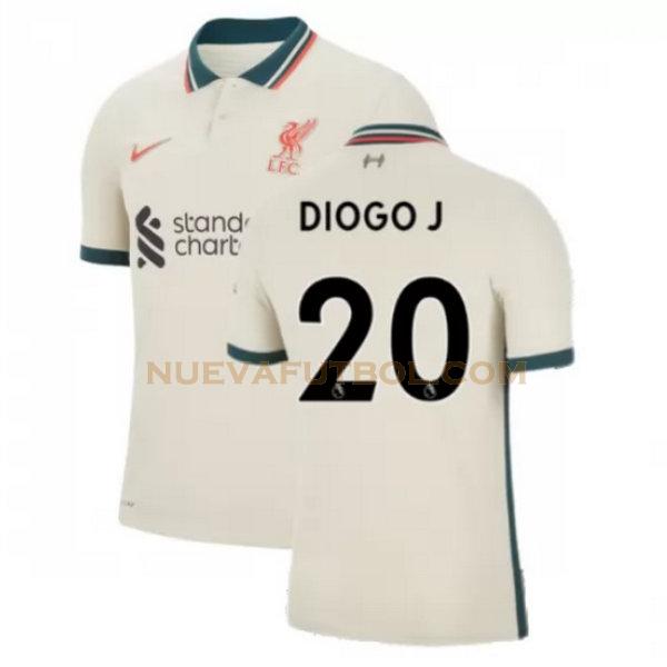 segunda camiseta diogo j 20 liverpool 2021 2022 amarillo hombre