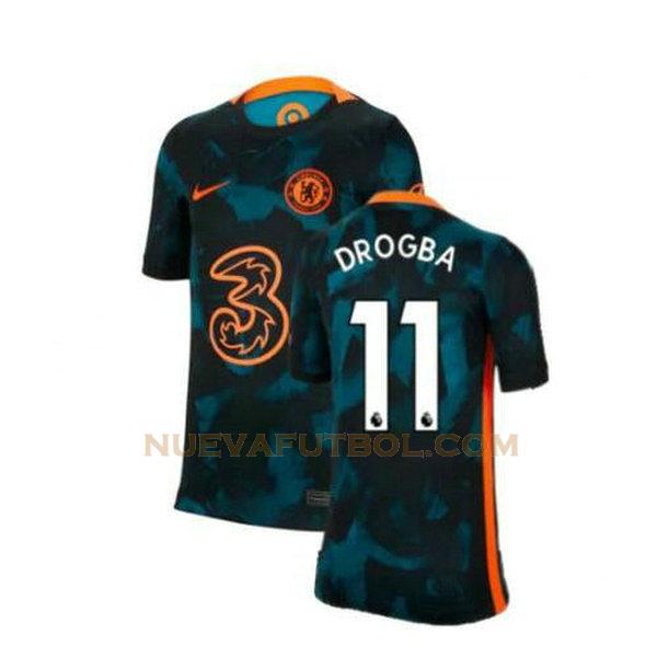 segunda camiseta drogba 11 chelsea 2021 2022 verde hombre