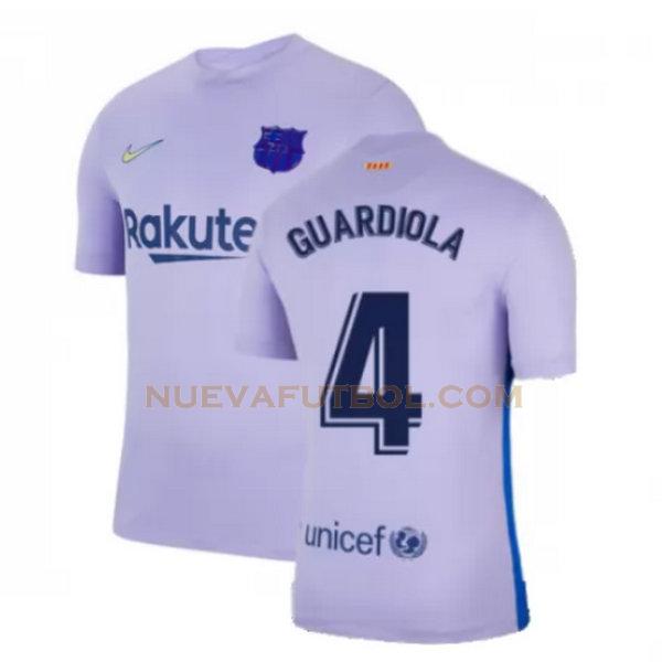 segunda camiseta guardiola 4 barcelona 2021 2022 amarillo hombre