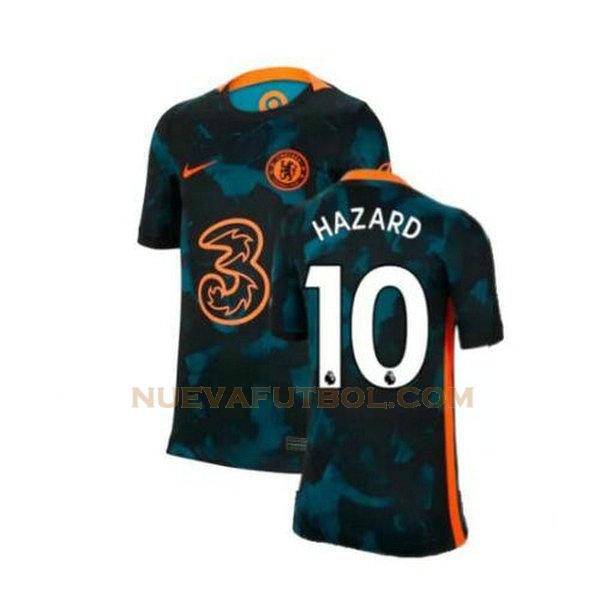 segunda camiseta hazard 10 chelsea 2021 2022 verde hombre