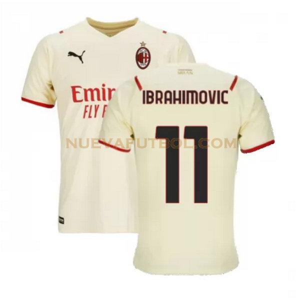 segunda camiseta ibrahimovic 11 ac milan 2021 2022 blanco hombre