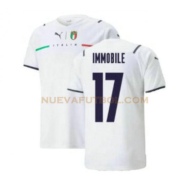 segunda camiseta immobile 17 italia 2021 2022 blanco hombre