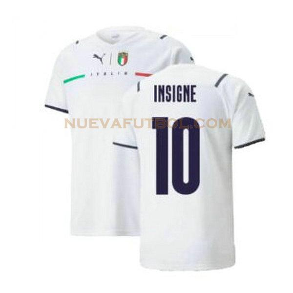 segunda camiseta insigne 10 italia 2021 2022 blanco hombre