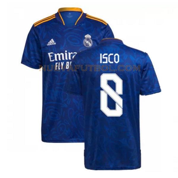 segunda camiseta isco 8 real madrid 2021 2022 azul hombre