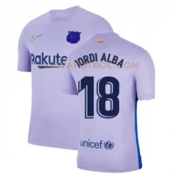 segunda camiseta jordi alba 18 barcelona 2021 2022 amarillo hombre