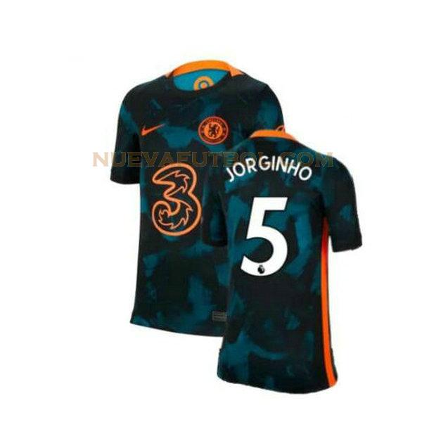 segunda camiseta jorginho 5 chelsea 2021 2022 verde hombre