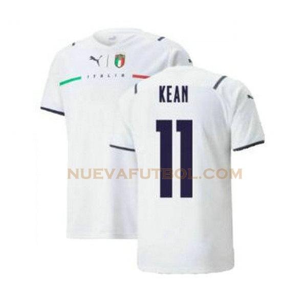 segunda camiseta kean 11 italia 2021 2022 blanco hombre