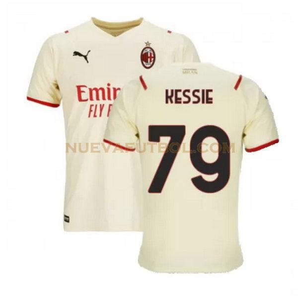 segunda camiseta kessie 79 ac milan 2021 2022 blanco hombre