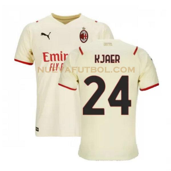 segunda camiseta kjaer 24 ac milan 2021 2022 blanco hombre