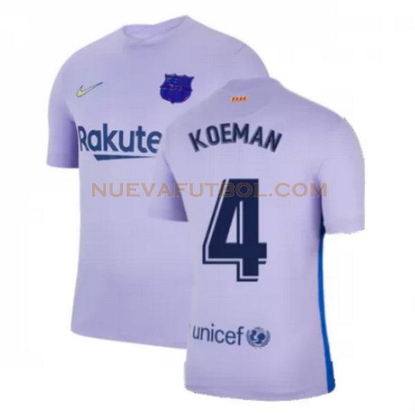 segunda camiseta koeman 4 barcelona 2021 2022 amarillo hombre