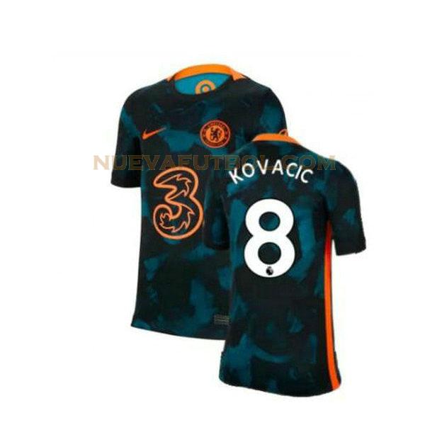 segunda camiseta kovacic 8 chelsea 2021 2022 verde hombre