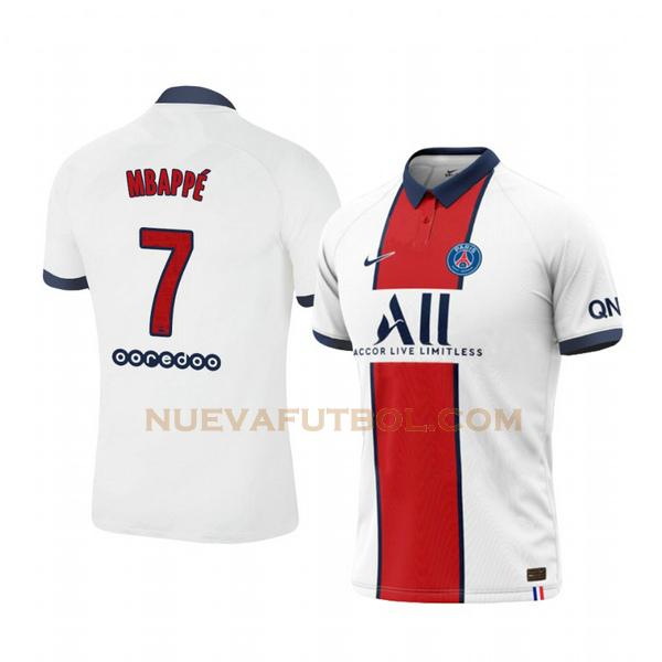 segunda camiseta kylian mbappe 7 paris saint germain 2020-2021 hombre