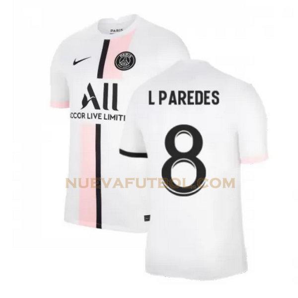 segunda camiseta l paredes 8 paris saint germain 2021 2022 blanco hombre