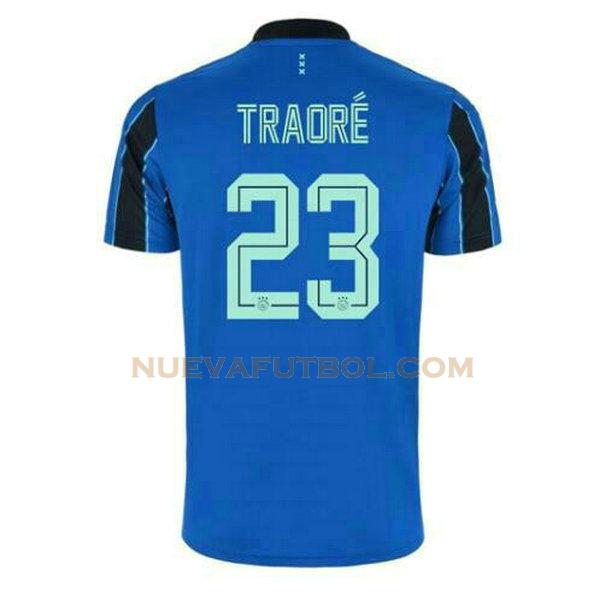 segunda camiseta lassina traore 23 ajax 2021 2022 azul hombre