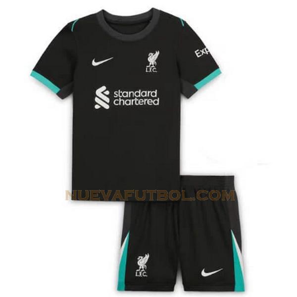 segunda camiseta liverpool 2024 2025 negro niño