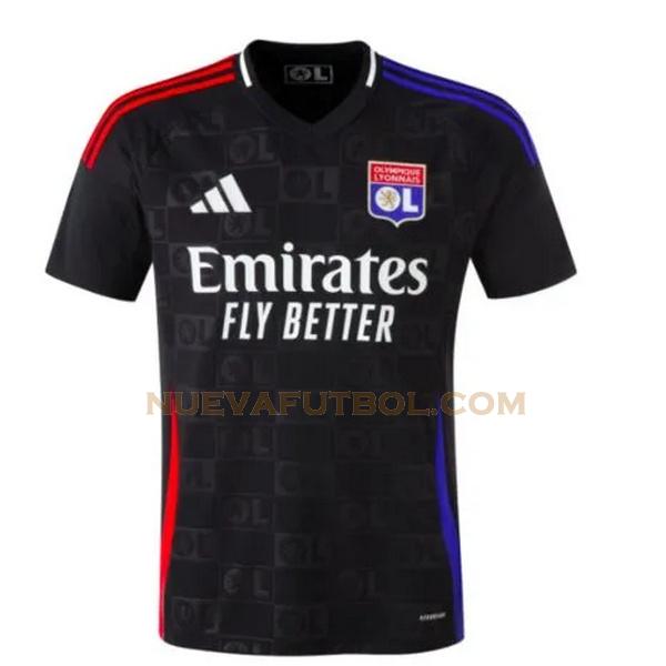 segunda camiseta lyon 2024 2025 negro hombre