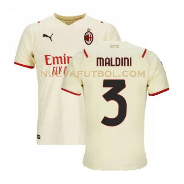 segunda camiseta maldini 3 ac milan 2021 2022 blanco hombre