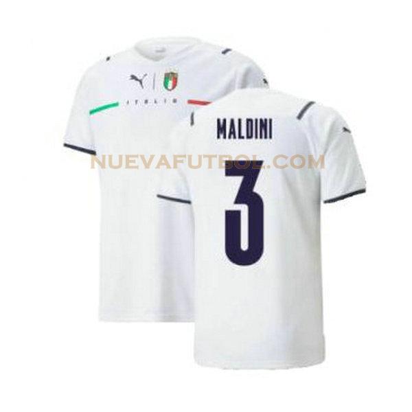 segunda camiseta maldini 3 italia 2021 2022 blanco hombre