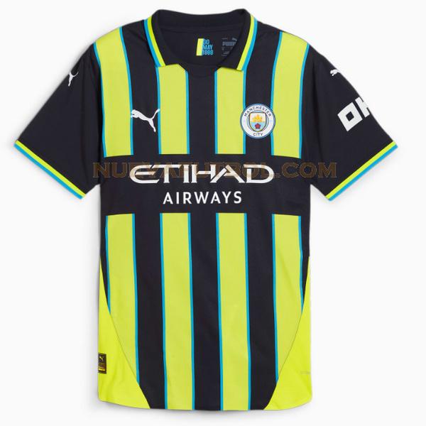 segunda camiseta manchester city 2024 2025 verde negro hombre