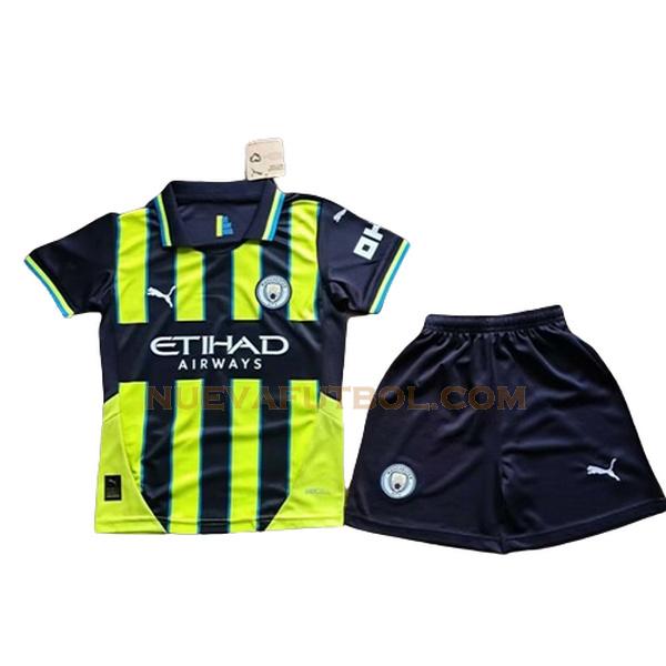 segunda camiseta manchester city 2024 2025 verde negro niño