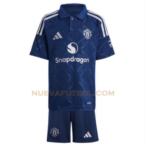 segunda camiseta manchester united 2024 2025 blanco niño