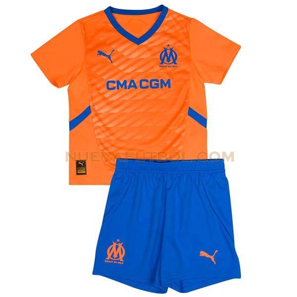 segunda camiseta marsella 2024 2025 naranja niño