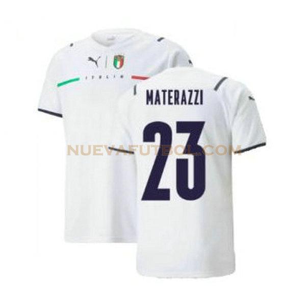 segunda camiseta materazzi 23 italia 2021 2022 blanco hombre