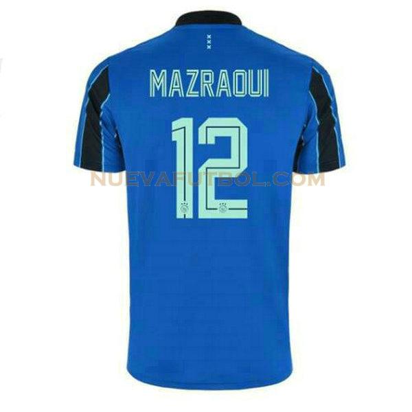 segunda camiseta mazraoui 12 ajax 2021 2022 azul hombre