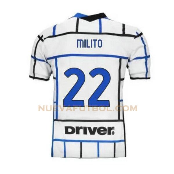 segunda camiseta milito 22 inter milan 2020-2021 hombre