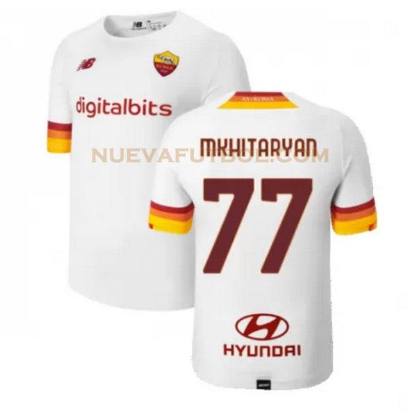 segunda camiseta mkhitaryan 77 as roma 2021 2022 blanco hombre