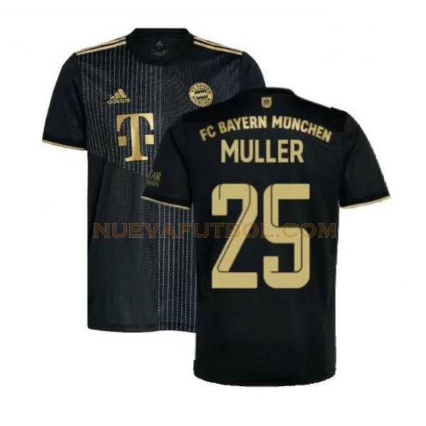 segunda camiseta muller 25 bayern de múnich 2021 2022 negro hombre