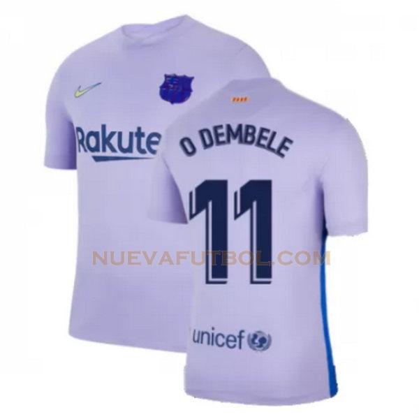 segunda camiseta o dembele 11 barcelona 2021 2022 amarillo hombre