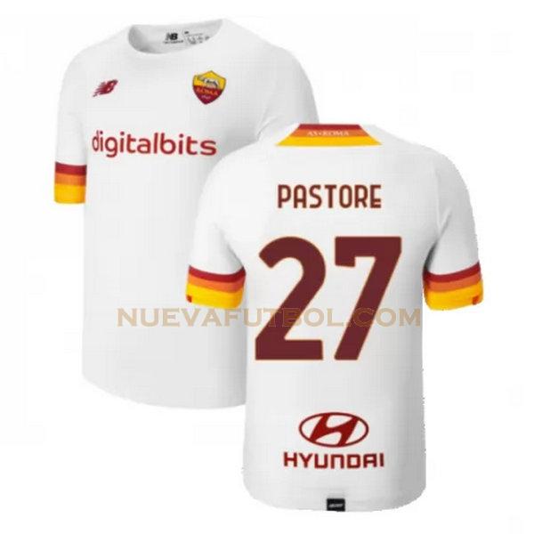 segunda camiseta pastore 27 as roma 2021 2022 blanco hombre