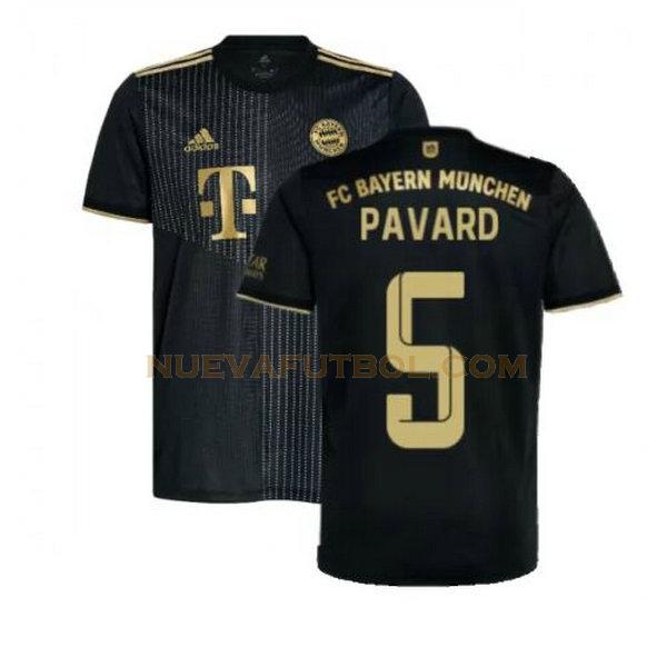 segunda camiseta pavard 5 bayern de múnich 2021 2022 negro hombre