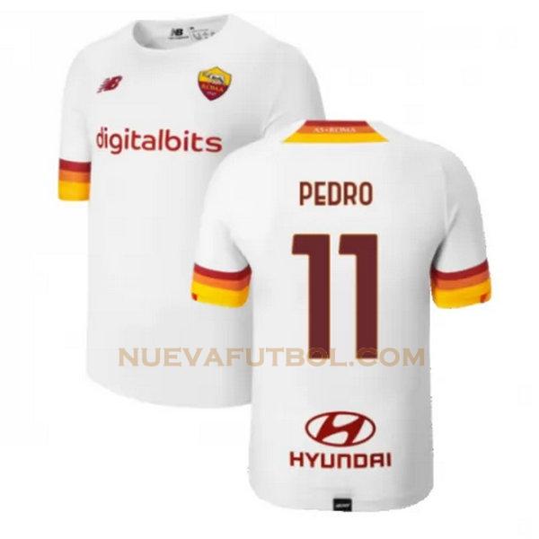 segunda camiseta pedro 11 as roma 2021 2022 blanco hombre