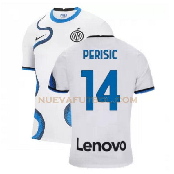 segunda camiseta perisic 14 inter milan 2021 2022 blanco hombre