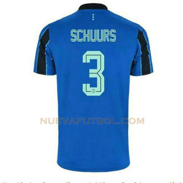 segunda camiseta perr schuurs 3 ajax 2021 2022 azul hombre