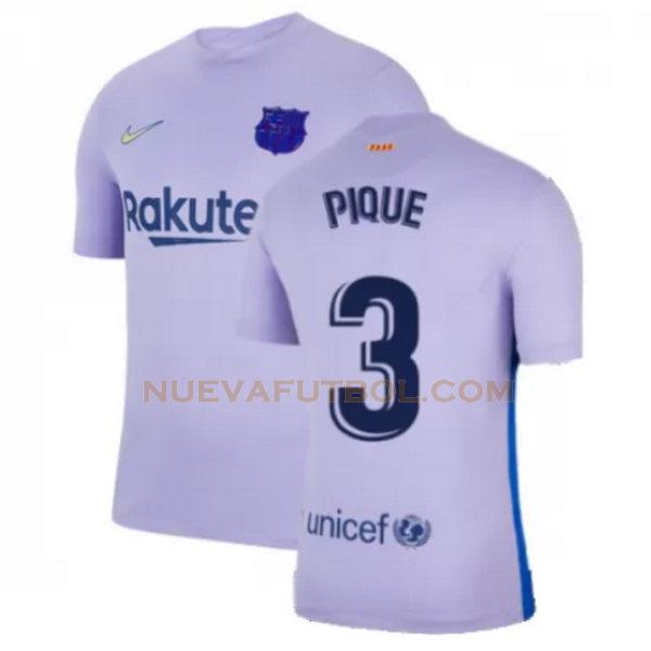 segunda camiseta pique 3 barcelona 2021 2022 amarillo hombre