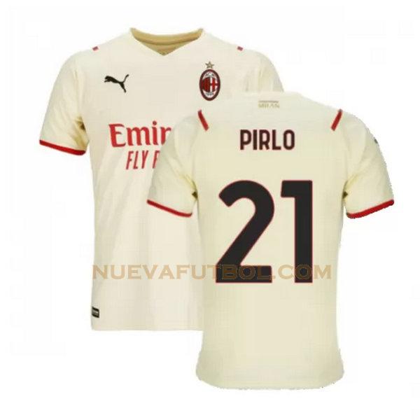 segunda camiseta pirlo 21 ac milan 2021 2022 blanco hombre