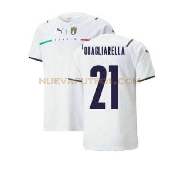 segunda camiseta quagliarella 21 italia 2021 2022 blanco hombre