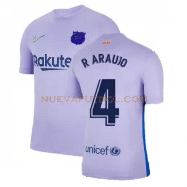 segunda camiseta r araujo 4 barcelona 2021 2022 amarillo hombre