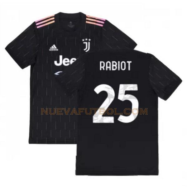 segunda camiseta rabiot 25 juventus 2021 2022 negro hombre