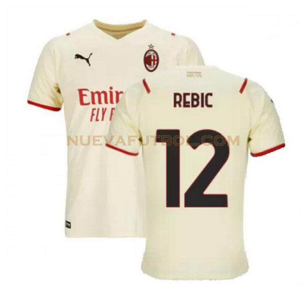 segunda camiseta rebic 12 ac milan 2021 2022 blanco hombre