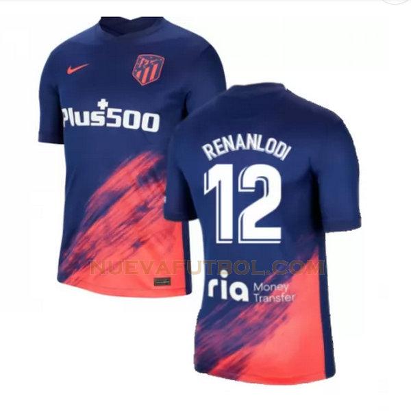 segunda camiseta renan lodi 12 atletico madrid 2021 2022 azul negro hombre