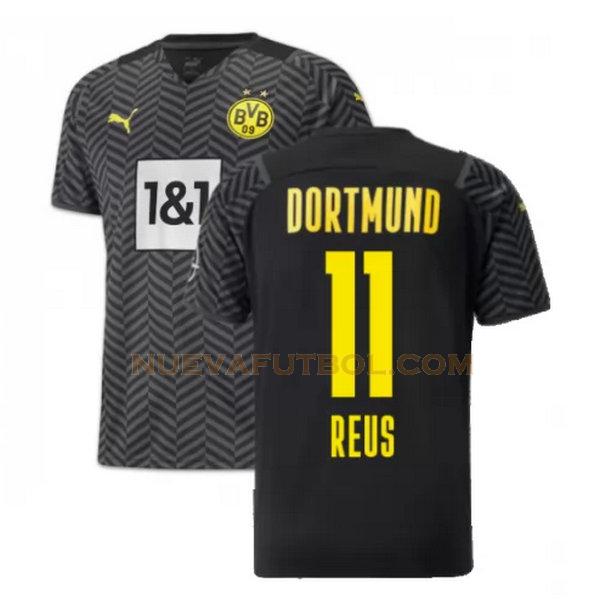 segunda camiseta reus 11 borussia dortmund 2021 2022 negro hombre