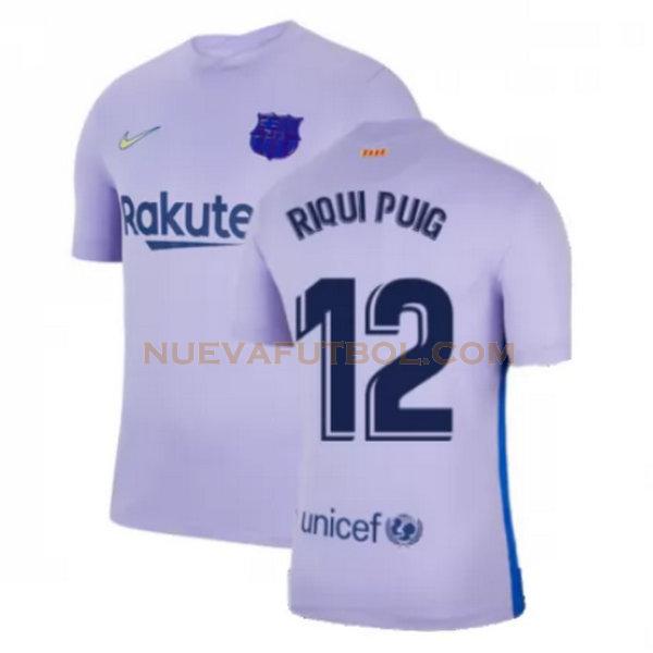 segunda camiseta riqui puig 12 barcelona 2021 2022 amarillo hombre