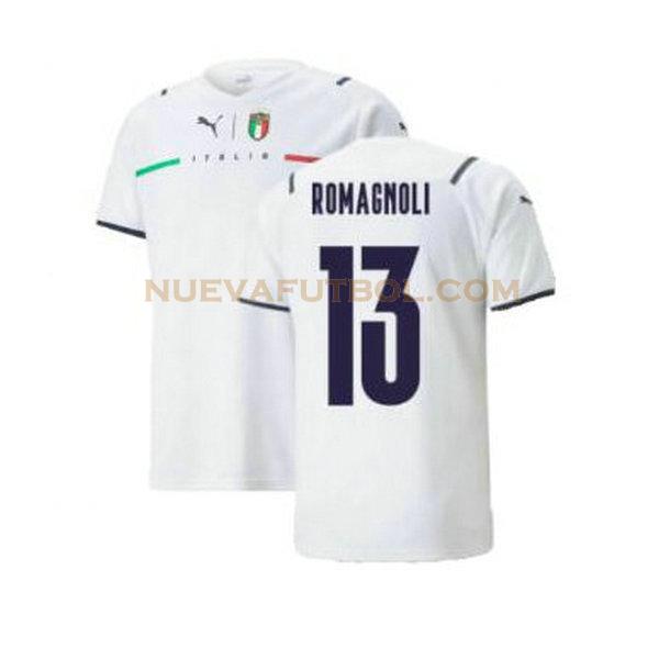 segunda camiseta romagnoli 13 italia 2021 2022 blanco hombre